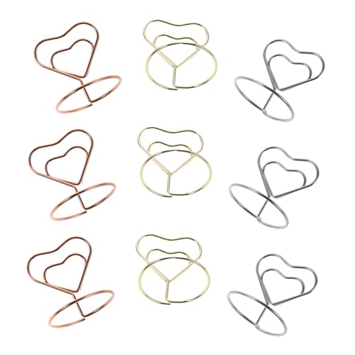 KICHOUSE 30 Stück Mini-tischkartenhalter in Herzform, Tischnummernständer, Tischkartenständer, Foto-/bildhalter, Memo-/ -clips Für Hochzeit Und Geburtstag von KICHOUSE