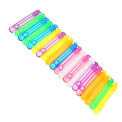 KICHOUSE 30Stücke Nachfüllbare Plastikblasenstäbe für Farbige Blasenstäbe mit Kreativem Deckeldesign für Partys Geburtstage und Hochzeiten Einfach Nachfüllbar Tolles von KICHOUSE
