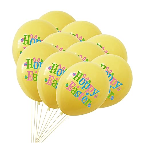 KICHOUSE 30Stücke Ostern Latexballons Mit Buntem Hasen Und Eierdruck Luftballons Für Ostern Partyzubehör Dekorative Ballons Für Festliche Anlässe von KICHOUSE