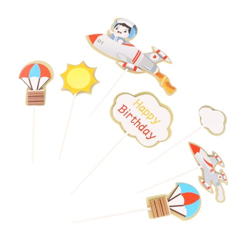 KICHOUSE 35 Stück Pilotkuchenkarte geburtstagsdeko kindergeburtstags dekoration kuchen dekoration party accessoires Pilot-Kuchen-Topper Kuchen -Topper Kuchen Picks Papier von KICHOUSE