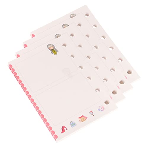 KICHOUSE 4 Bindemittel Einsätze 6-loch-notizbuch Zum Nachfüllen Von Seiten Universitätsnotizbuch Notebook -nachfüllung Nachfüllungen Notizbuch Mit Losen Blättern Papier von KICHOUSE