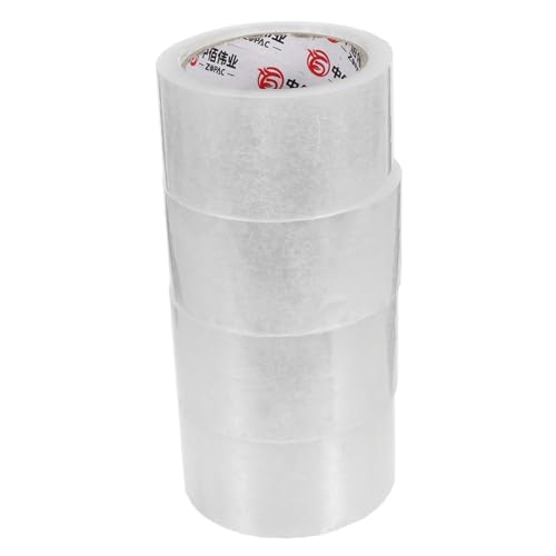KICHOUSE 4 Rollen Transparentes Verpackungsklebeband Hochbelastbares Reißfestes Klebeband für Kartonversand und Bürobedarf für Sichere Verpackungen von KICHOUSE