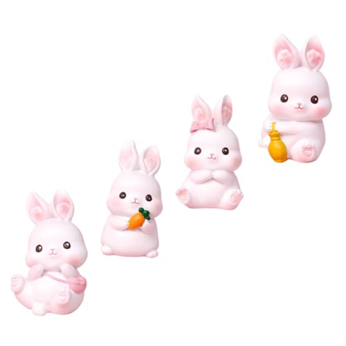 KICHOUSE 4 Stück Kaninchen-verzierung Dekoration 2023 Chinesische Neujahrsfiguren Essbar Glücksfigur Hasen-kuchen-topper Tierischer Plüsch-schlüsselanhänger Hühnerornamente Hase Plüsch Harz KICHOUSE 4 Stück Kaninchen-verzierung Dekoration 2023 Chinesische Neujahrsfiguren Essbar Glücksfigur Hasen-kuchen-topper Tierischer Plüsch-schlüsselanhänger Hühnerornamente Hase Plüsch Harz von KICHOUSE
