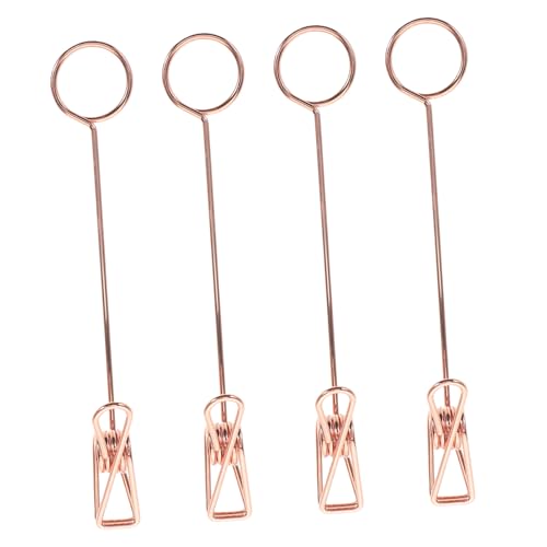 KICHOUSE 4 Stück Metall Doppelklammer Roségold Doppelseitiger Fotohalter und Notizclip Vielseitiger Tischkartenhalter für Fotos Nachrichten und Büro Langlebig und Praktisch KICHOUSE 4 Stück Metall Doppelklammer Roségold Doppelseitiger Fotohalter und Notizclip Vielseitiger Tischkartenhalter für Fotos Nachrichten und Büro Langlebig und Praktisch von KICHOUSE