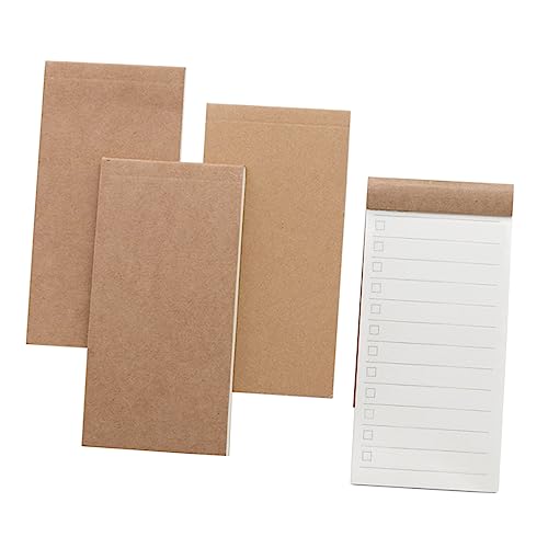 KICHOUSE 4 Stück Notizbuch aus Kraftpapier Tragbare Memo Pads für To Do Listen Bürobedarf Liniert Blanko Gitter und Todo für Schule und Büro KICHOUSE 4 Stück Notizbuch aus Kraftpapier Tragbare Memo Pads für To Do Listen Bürobedarf Liniert Blanko Gitter und Todo für Schule und Büro von KICHOUSE