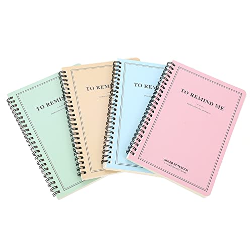 KICHOUSE 4 Stück Student Notebook kleines Tagebuch Notebook -Nachfüllung Notizbilder groß Party Notizbücher Notizbuch Tagebuchnotiz tragbarer Spulennotizblock Dowling-Papier von KICHOUSE