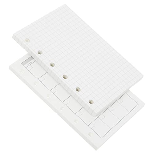 KICHOUSE 4 Stück Taschenbuch Notizbücher kleines Notizbuch notizbuch Journaling Planerordner Mini-Bindepapier Praktisches Notizbuch Notizblock mini Schulhefte Aluminiumlegierung Weiß von KICHOUSE
