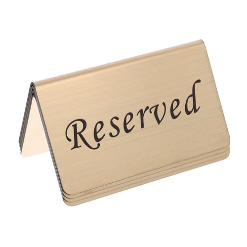 KICHOUSE 4 Stück Teiliges Tischschild Reserviert Schilder für Restaurant Hochzeit Party Veranstaltungs Tischkarten Gold Langlebig Vielseitig Einsetzbar KICHOUSE 4 Stück Teiliges Tischschild Reserviert Schilder für Restaurant Hochzeit Party Veranstaltungs Tischkarten Gold Langlebig Vielseitig Einsetzbar von KICHOUSE