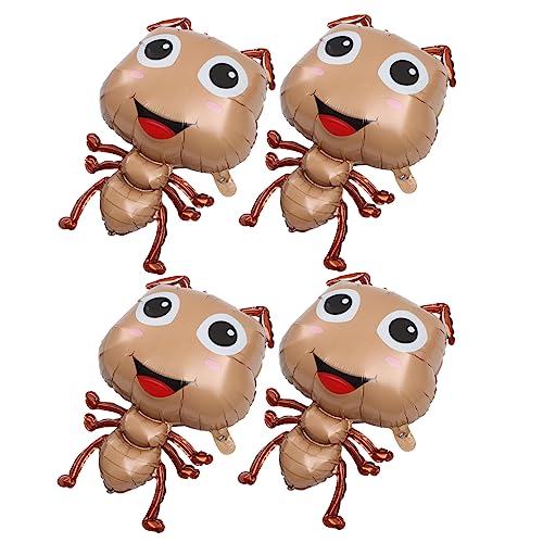KICHOUSE 4 Stück tierischer Ballon Aufblasbare Folienballons Bonbonfolienballons Kind luftballons balloons Party-Layout-Folienballons dekorative Tierballons Aluminiumfolie Brown von KICHOUSE