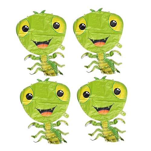 KICHOUSE 4 Stück tierischer Ballon Tiere Dschungel Ballon-Tier- Party luftballons tierluftballone aufblasbare Cartoon-Ballons Folienballons für Aluminiumfolie Green von KICHOUSE