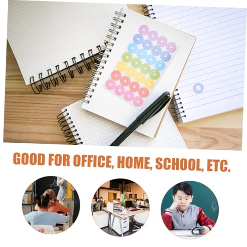 KICHOUSE 40 Blatt Lochverstärkungsaufkleber Selbstklebend Bunte Klebeetiketten zum Reparieren und Verstärken von Gelochten Blättern für Büro und Schule Dekorativ und Langlebig KICHOUSE 40 Blatt Lochverstärkungsaufkleber Selbstklebend Bunte Klebeetiketten zum Reparieren und Verstärken von Gelochten Blättern für Büro und Schule Dekorativ und Langlebig von KICHOUSE