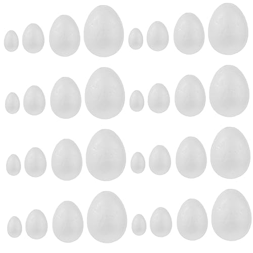 KICHOUSE 40 Stück DIY Eier für Ostern Handgemalte Styroporeier für Bastelprojekte und Festlichkeiten zum Dekorieren und Gestalten KICHOUSE 40 Stück DIY Eier für Ostern Handgemalte Styroporeier für Bastelprojekte und Festlichkeiten zum Dekorieren und Gestalten von KICHOUSE