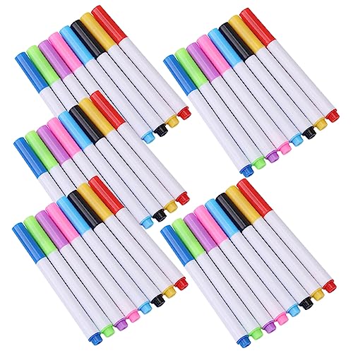 KICHOUSE 40 Stück Löschbare Whiteboard Marker Kreative Trockenlöschstifte Dünne Trockenlöschmarker Expo Keilspitze Trockenlöschmarker Markierstifte Tragbare Whiteboard Marker von KICHOUSE
