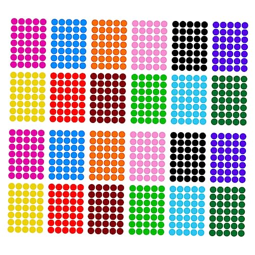 KICHOUSE 420Stücke Farbige Runde Etikettenaufkleber Selbstklebende Punktetiketten Verschiedenen Kreisetiketten Für DIY Projekte Scrapbooking Und Kalendergestaltung KICHOUSE 420Stücke Farbige Runde Etikettenaufkleber Selbstklebende Punktetiketten Verschiedenen Kreisetiketten Für DIY Projekte Scrapbooking Und Kalendergestaltung von KICHOUSE