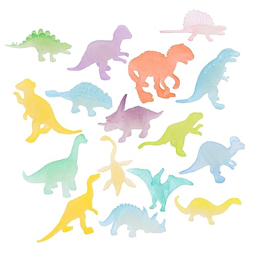 KICHOUSE 48 Stück Leuchtendes Dinosaurier-Modell Leuchtendes Dinosauriermodell Glühen Im Dunkeln Dinosaurier Dino-Figuren Winzige Dinosaurier Kleine Dinosaurier PVC von KICHOUSE