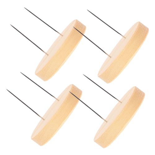 KICHOUSE 4Stücke Puppenständer mit Holzsockel Stabiler Ausstellungsständer für Häkelpuppen Kleine Handwerksarbeiten zur Präsentation von DIY Puppen Runder von KICHOUSE