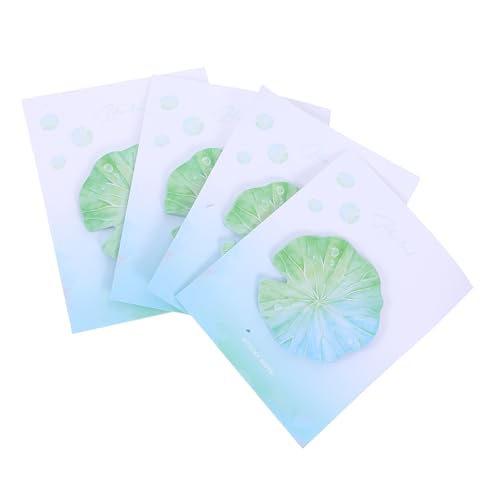 KICHOUSE 4pcs Tränenbare Lotus Leaf Memo Pad Dekorative Notenpolster Für Büroversorgungen Schulparty Bevorzugt Briefpapier Frühlingsparty Vorräte von KICHOUSE