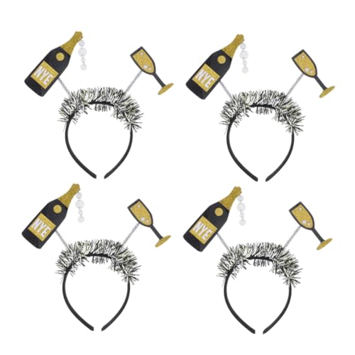 KICHOUSE 4pcs Weinflasche Stirnband Für Neujahrsparty Für Festliche Ankleide Für Silvesterdekorationen Und Partyversorgungen Kopfbedeckung Für Frauen KICHOUSE 4pcs Weinflasche Stirnband Für Neujahrsparty Für Festliche Ankleide Für Silvesterdekorationen Und Partyversorgungen Kopfbedeckung Für Frauen von KICHOUSE