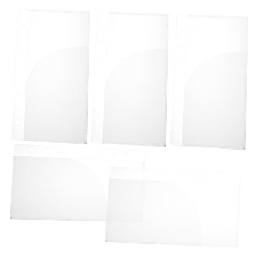KICHOUSE 5 Stück Budget Binder Pockets Klarsichthüllen für Ringordner Transparentes PP Material für Studenten Budgetplanung von KICHOUSE