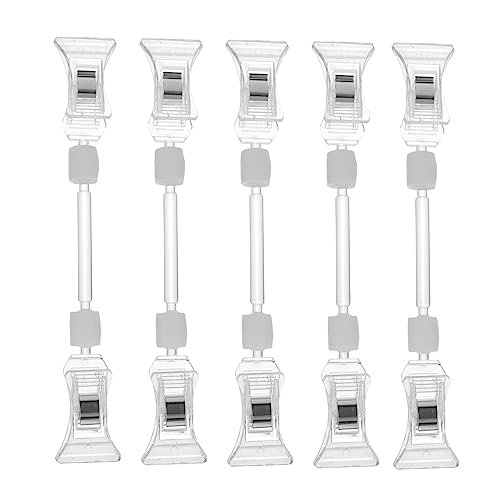 KICHOUSE 5 Stück Clip Preisschild Clip Transparenter Clip Etikettenhalter Waren Einzelhandelsbedarf Regaletiketten Für Drahtregale Plakatständer Marktlaschen Etiketten Schilder KICHOUSE 5 Stück Clip Preisschild Clip Transparenter Clip Etikettenhalter Waren Einzelhandelsbedarf Regaletiketten Für Drahtregale Plakatständer Marktlaschen Etiketten Schilder von KICHOUSE