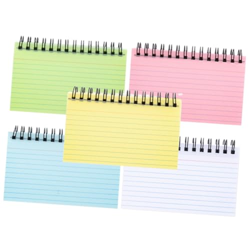 KICHOUSE 5 Stück Spule Notizbuch Kleine Spiralnote Reporter-notizbuch-spirale Unterlage Spiralblock Kleine Notizbücher Liniertes Notizbuch Winzig Notepad Abreißen Eisen von KICHOUSE