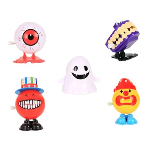 KICHOUSE 5 Stück Teiliges Halloween Aufziehspielzeug Bunte Uhrwerkspielzeuge für Robuste Kunststofffiguren Sicher und Langlebig als Party Mitgebsel und Haushalts KICHOUSE 5 Stück Teiliges Halloween Aufziehspielzeug Bunte Uhrwerkspielzeuge für Robuste Kunststofffiguren Sicher und Langlebig als Party Mitgebsel und Haushalts von KICHOUSE