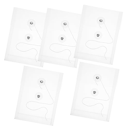 KICHOUSE 5 Stück Teiliges Transparente Dokumentenaufbewahrungstaschen Multifunktionale Aktenordner aus Material für Quittungen Notizen und Visitenkarten Tragbar und Leicht von KICHOUSE