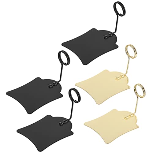 KICHOUSE 5 Stück Werbeklemmpreis Dasselbe Aufkleber für Einzelhandelsgeschäfte mit Clips Etikettenclip Display-Clip-Halter Schilderhalter speichern Display -Ticker Rostfreier Stahl von KICHOUSE
