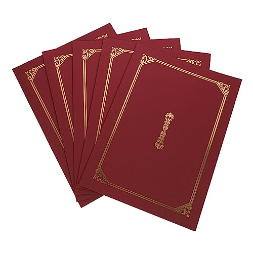 KICHOUSE 5 Stück Zertifikatshülle Elegante Urkundenmappe für Zuhause und Büro mit Verstärkten Kanten und Passgenauen Ausschnitten für Dokumente Einfache Handhabung und Praktischer Schutz von KICHOUSE