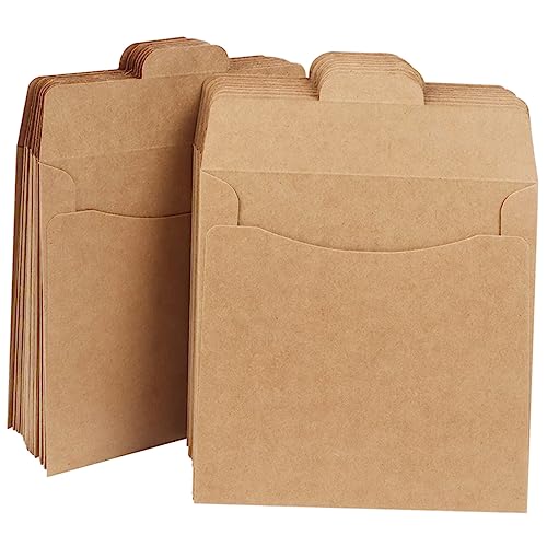 KICHOUSE 50 Stück CD-Tasche aus Kraftpapier CD -Speicherung Farbe Beleg Umschläge aus braunem Papier Mini-braune Papiertüte mit CD-Taschen aus Papier Braune Beutel Kraftpapiertüte Hellbraun KICHOUSE 50 Stück CD-Tasche aus Kraftpapier CD -Speicherung Farbe Beleg Umschläge aus braunem Papier Mini-braune Papiertüte mit CD-Taschen aus Papier Braune Beutel Kraftpapiertüte Hellbraun von KICHOUSE