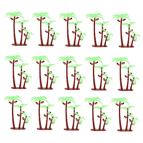 KICHOUSE 50 Stück Miniature Kokosbaum Cake Topper Realistische Hawaii Party Dekoration für DIY Kunstpflanzen für Kuchen und Deko von KICHOUSE