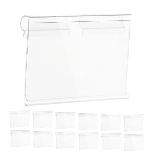 KICHOUSE 50 Stück Transparente PVC Etikettenhalter für Regale Vielseitige Preisschildhalter mit Doppelhaken Einfache Befestigung Klarer Warenzeichen Organizer für Supermarkt und KICHOUSE 50 Stück Transparente PVC Etikettenhalter für Regale Vielseitige Preisschildhalter mit Doppelhaken Einfache Befestigung Klarer Warenzeichen Organizer für Supermarkt und von KICHOUSE