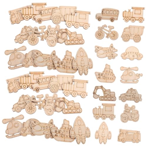 KICHOUSE 50 Stück Unfertige Holzfahrzeug Ausschnitte DIY Bastelset für Kreative Holzprojekte für Dekoration Malen und Handwerk Vielseitig Einsetzbar KICHOUSE 50 Stück Unfertige Holzfahrzeug Ausschnitte DIY Bastelset für Kreative Holzprojekte für Dekoration Malen und Handwerk Vielseitig Einsetzbar von KICHOUSE