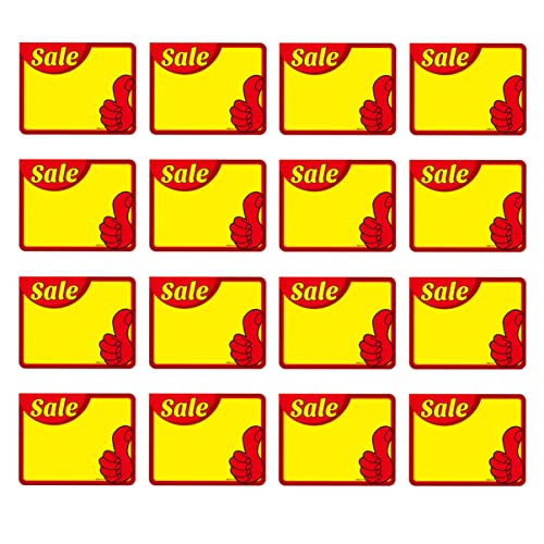 KICHOUSE 50 Stück Warenpreisschild Werbe-tags Für Zeichen Tag-zeichen Leer Marktschild Tag-aufkleber Einzelhandel Anzeige Shop-tags Etiketten Farbig Fan-shop Werbeaufkleber Weiße Karte von KICHOUSE