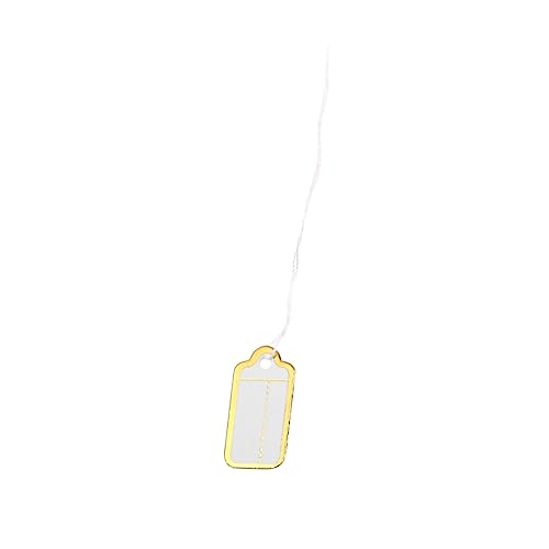 KICHOUSE 500Stücke Goldene Schmuck Preisschilder Hängend Preisetiketten für Hochzeitsbevorzugungen und Dekoration aus Haltbarem Kartenpapier von KICHOUSE
