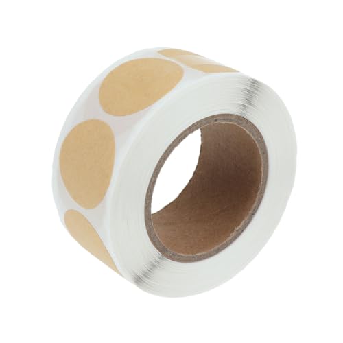 KICHOUSE 500Stücke Kraftpapier Aufkleber Selbstklebende Beschreibbare Siegelaufkleber für Verpackungen DIY Projekte und Persönliche Dekorationen von KICHOUSE