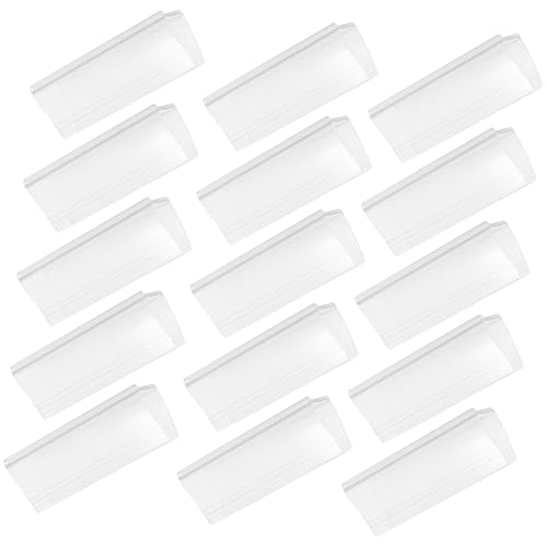KICHOUSE 50Stücke Etikettenhalter für Drahtregale Flexible Clips mit Transparenten Einsätzen für Lagerbehälter zur Effizienten Organisation und Schnellen Identifizierung von KICHOUSE
