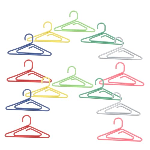 KICHOUSE 50Stücke Mini Kleiderbügel Büroklammern Kreativer Form Metall Lesezeichen Clips für Organisation von Notizen und Dokumenten für Freunde von KICHOUSE
