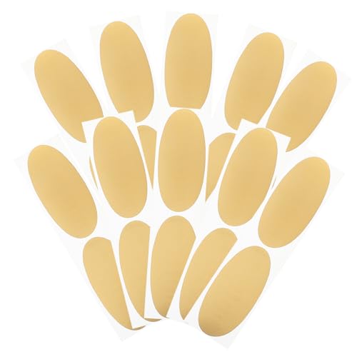 KICHOUSE 50Stücke Oval Scratch Off Aufkleber Selbstklebende Rubbelkarten für DIY Projekte Verstecken von Nachrichten und Preisen für Geburtstagskarten von KICHOUSE