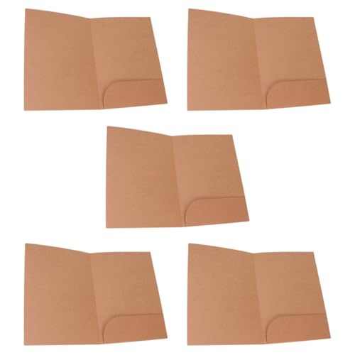 KICHOUSE 5Stücke Aktenordner aus Kraftpapier Einseitige Dokumententaschen Büro Organizer für Unterlagen für Schule Konferenzen und Zuhause von KICHOUSE