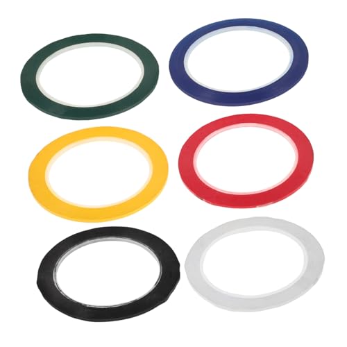KICHOUSE 6 Rollen Isolierband Klebebänder für die Befestigung weißes Kleiderband Abdeckband beschriften Kunstklebeband Bastelpapierband DIY art tapes Polyesterfolie von KICHOUSE