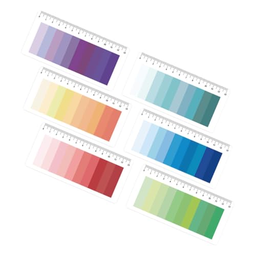 KICHOUSE 6 Sätze Gradient Sticky Tabs Praktische Seitenmarker Verschiedenen Farben für Büro und Schule pro Set Leicht Transportierbar Vielseitig Einsetzbar als Notizen und Etiketten von KICHOUSE