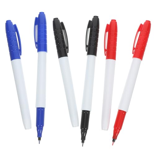 KICHOUSE 6 Stück Abwischbare Whiteboard Marker Spitze Magnetisch für Schule Büro und Kreative Projekte Je Stifte von KICHOUSE