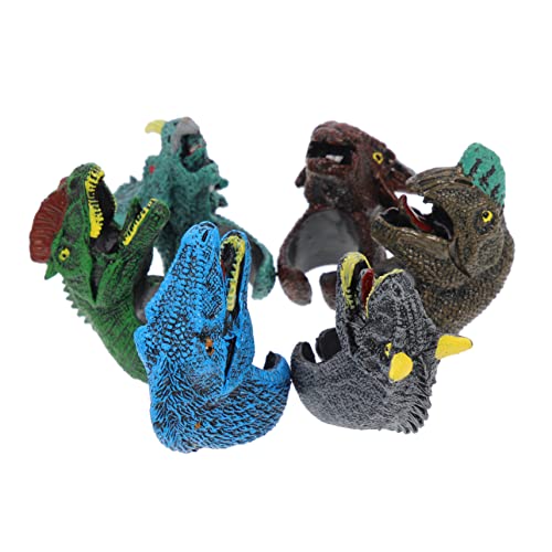 KICHOUSE 6 Stück Dinosaurier-ring- Geschenktüten Fingerringe Für Ringspielzeug Für Partygeschenke Für Preise Für Klassenzimmer Tierische Ringe Pvc von KICHOUSE