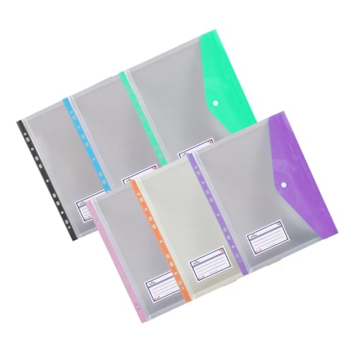 KICHOUSE 6 Stück Farbenfrohe Dateibeutel Dokumententasche zurück zu Schulmaterial über Aktentasche Aufbewahrungstaschen nähen Taschenknopf dokumentieren Ordner mit Taschen Dokumentbeutel pp KICHOUSE 6 Stück Farbenfrohe Dateibeutel Dokumententasche zurück zu Schulmaterial über Aktentasche Aufbewahrungstaschen nähen Taschenknopf dokumentieren Ordner mit Taschen Dokumentbeutel pp von KICHOUSE