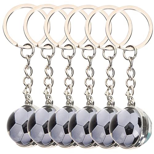 KICHOUSE 6 Stück Fußball Schlüsselanhänger mit Glasball Leichte Kreative Sport Schlüsselanhänger für Rucksack Auto Partygeschenke Langlebige und Detaillierte Anhänger KICHOUSE 6 Stück Fußball Schlüsselanhänger mit Glasball Leichte Kreative Sport Schlüsselanhänger für Rucksack Auto Partygeschenke Langlebige und Detaillierte Anhänger von KICHOUSE