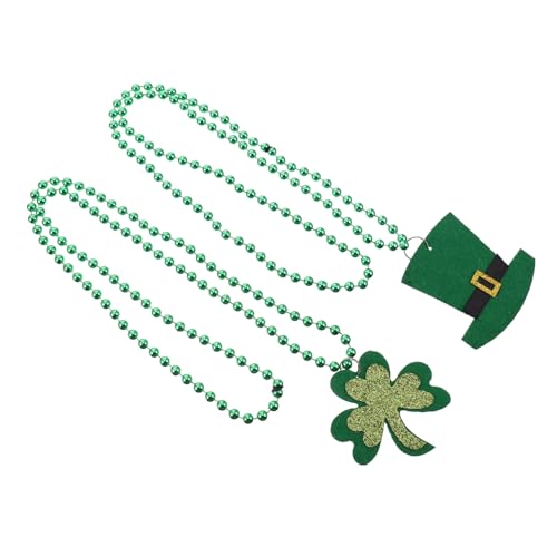 KICHOUSE 6 Stück Kleeblatt Halskette für Patrick's Day Grüne Schmuckaccessoires für Partys Feiern Dekoration für Erwachsene von KICHOUSE