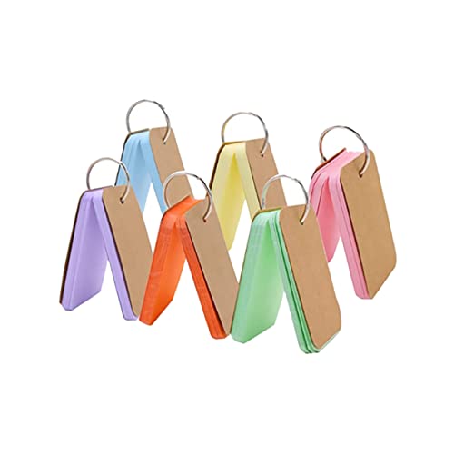 KICHOUSE 6 Stück Nachrichtenkarte farbig Business Notebook Büro-Notizblock Unterlage Notizpolster Leere Notizblöcke Massagekarte Karteikarten Memo -Pads Wortkarten Papier von KICHOUSE