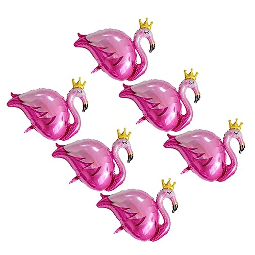 KICHOUSE 6 Stück Teiliges Flamingo Ballon Set aus Aluminiumfolie Deko für Hawaiianische Partys Geburtstagsfeiern und Sommerfeste Luftballons für Unvergessliche von KICHOUSE