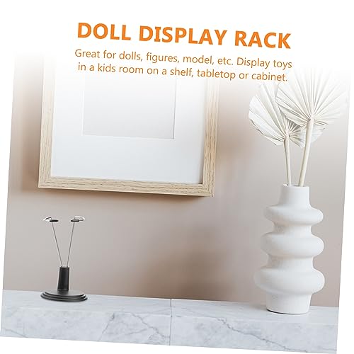 KICHOUSE 6 Stück Teiliges Puppenständer aus Schwarzem PVC Stabiler Doll Display Rack für Puppenaufbewahrung und Dekoration Leicht und Tragbar für Zuhause Laden und Markt von KICHOUSE